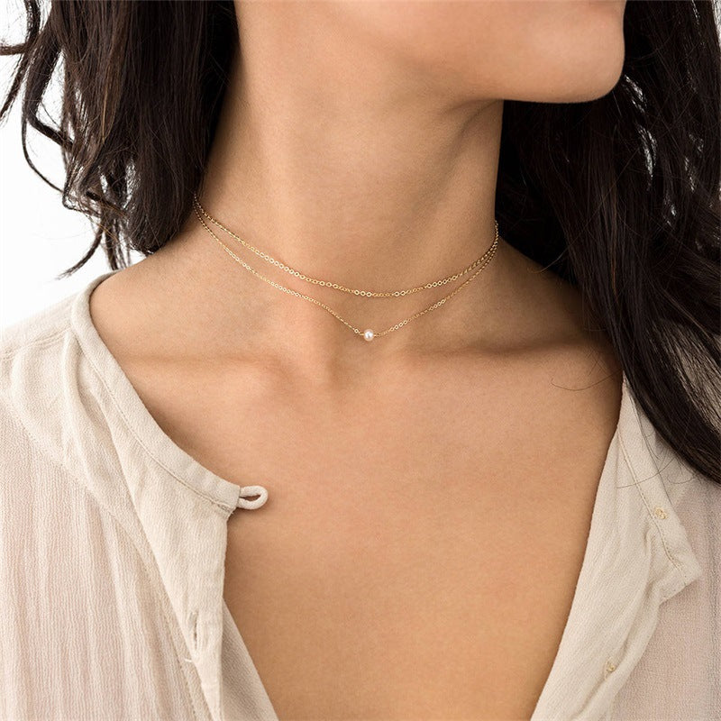 Perfect imperfect | Double layered pearl necklace