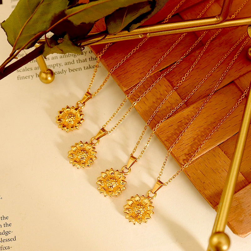 Be like a flower and turn your face to the sun | Sunflower necklaces