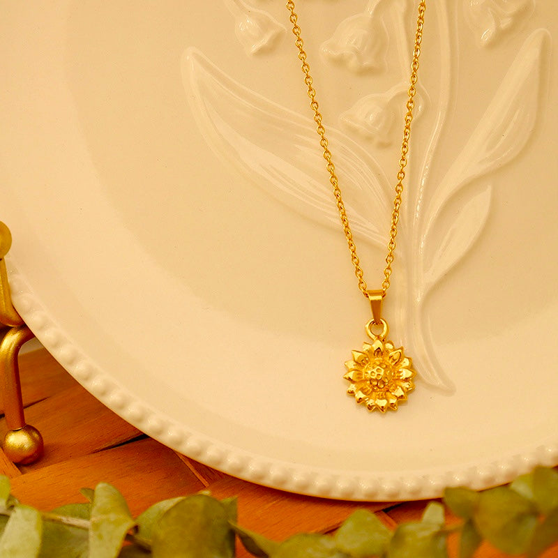 Be like a flower and turn your face to the sun | Sunflower necklaces