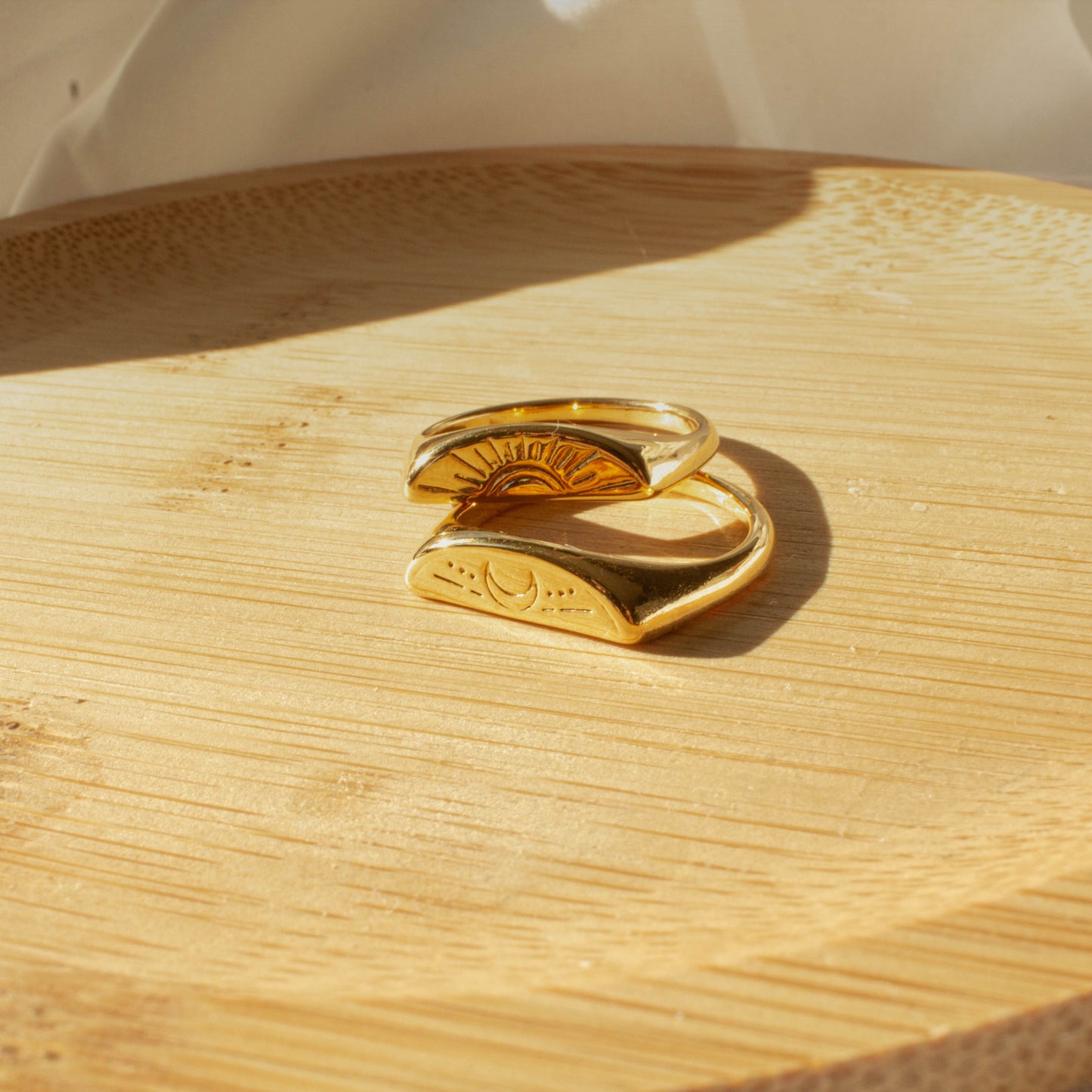 It's a good day to have a good day | Gold Moon Sun Ring