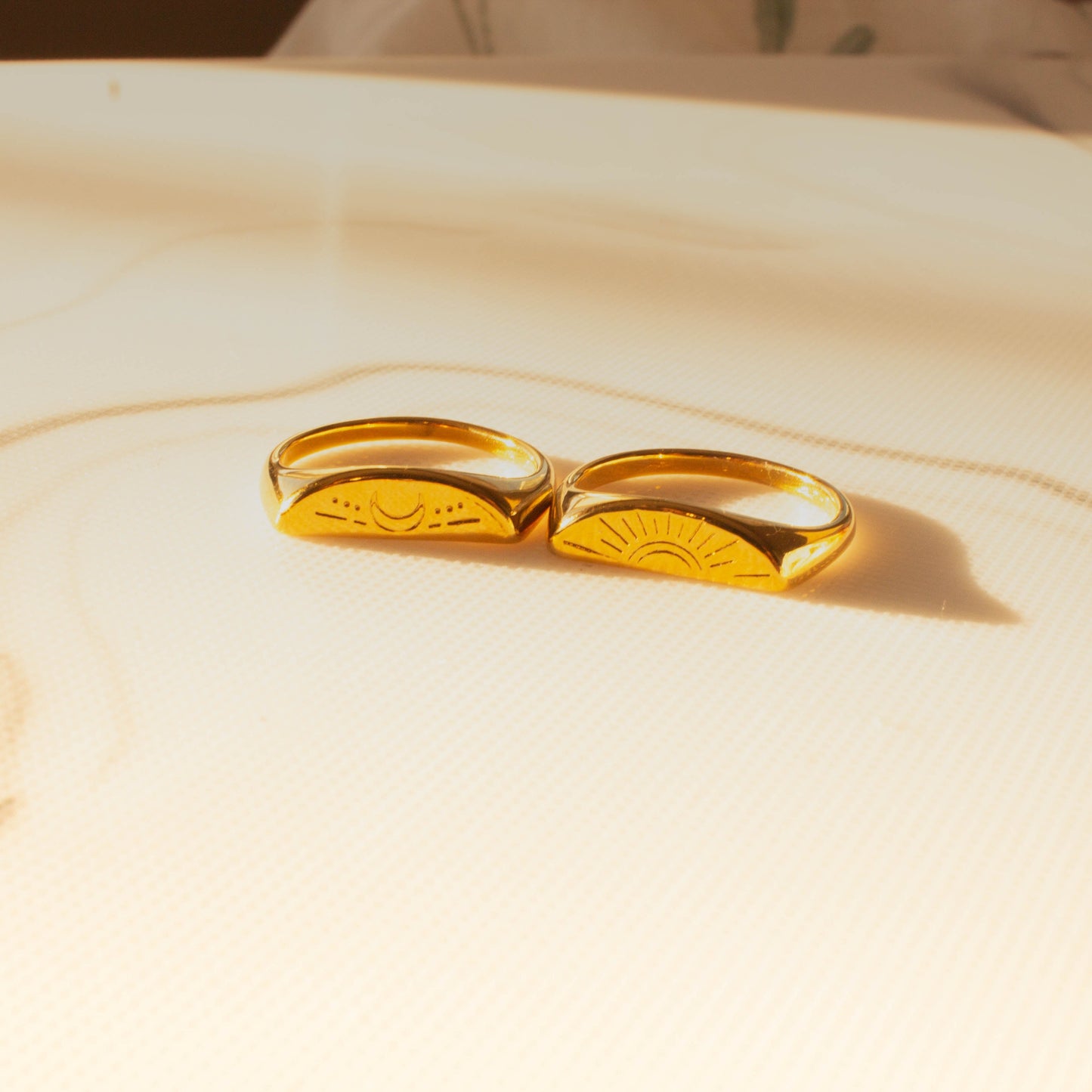 It's a good day to have a good day | Gold Moon Sun Ring