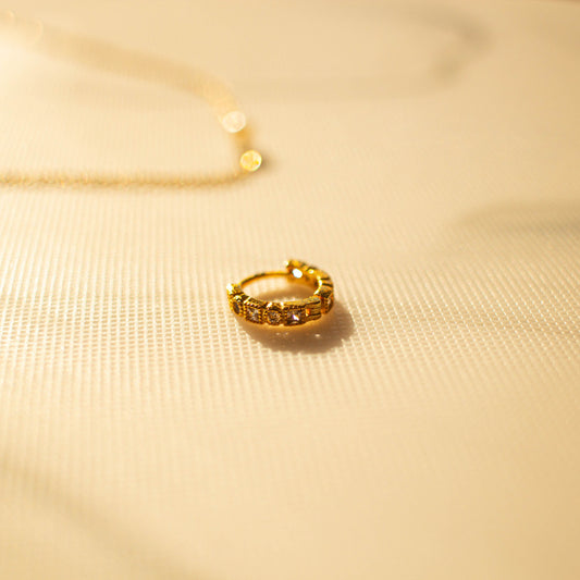Believe in yourself | Tiny hoop zircon earrings
