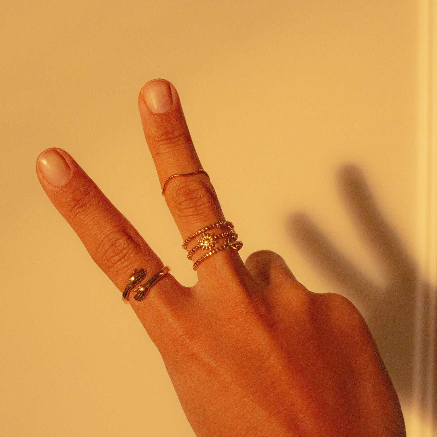 Be the Sun Moon Star | Gold Open Ring Female