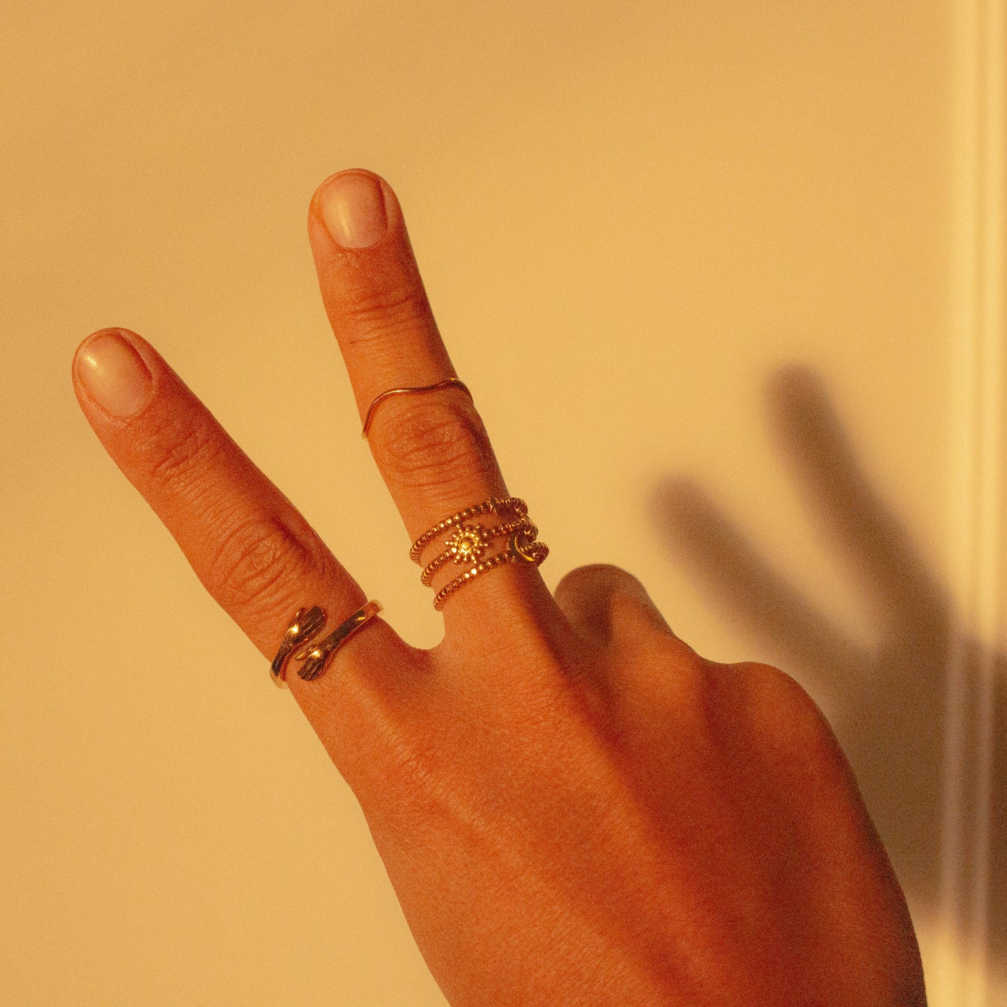Love yourself more | hug ring | hands ring